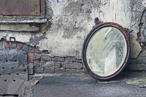 Thrown Out Old Mirror